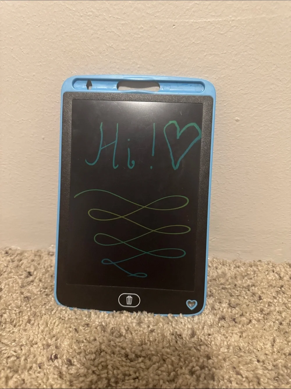 Blue LCD Writing Tablet with Erase Button